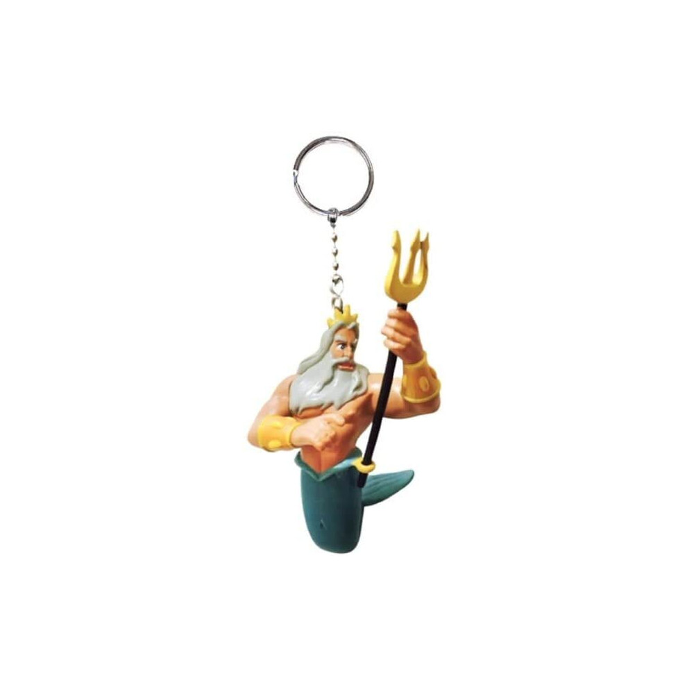 Disney King Triton Pvc Key Ring Keychain Figure Figurine Ornament Charm Brown