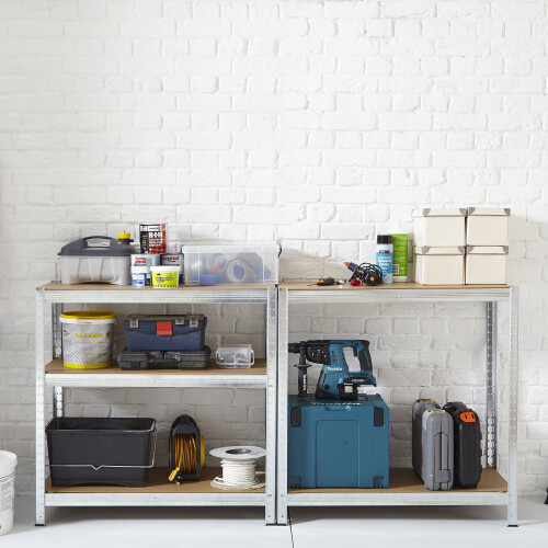 NEO Neo 5 Tier Galvanised Large Steel Garage Shelving Racking Unit Storage Racks 2