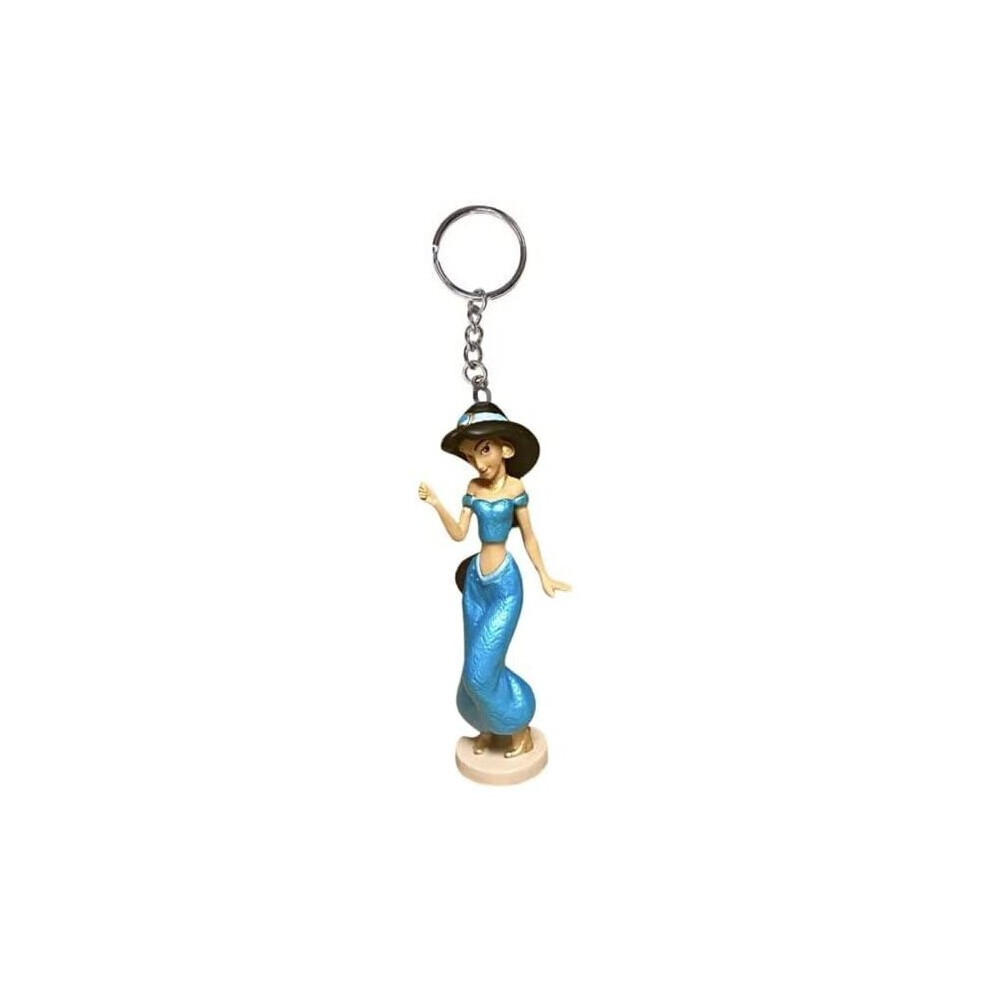 Disney Princess Jasmine Pvc Key Ring Keychain Figure Aladdin Ornament Charm