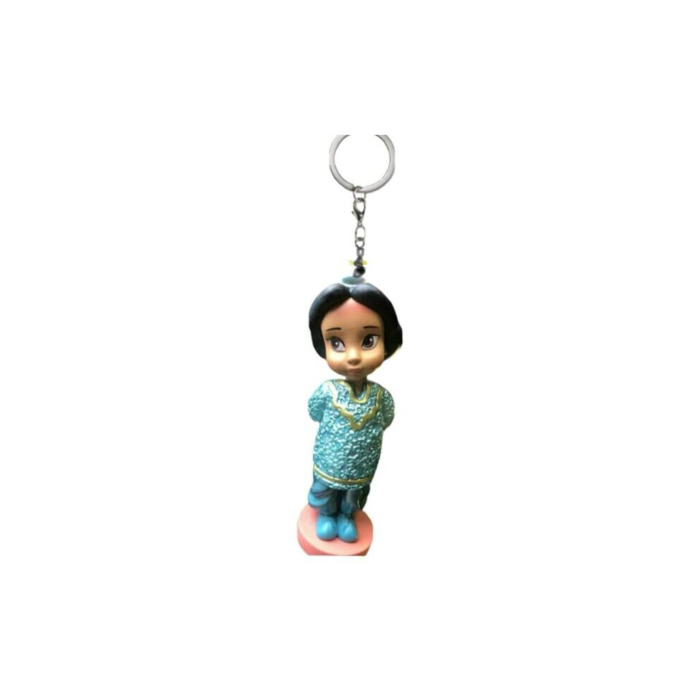 Princess Jasmine 3" Toddler Baby Animator PVC Key Ring Keychain Figure