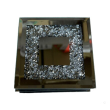 Set van 4 Silver Bling Crushed Diamond Elegant Stunning Mirror Onderzetters