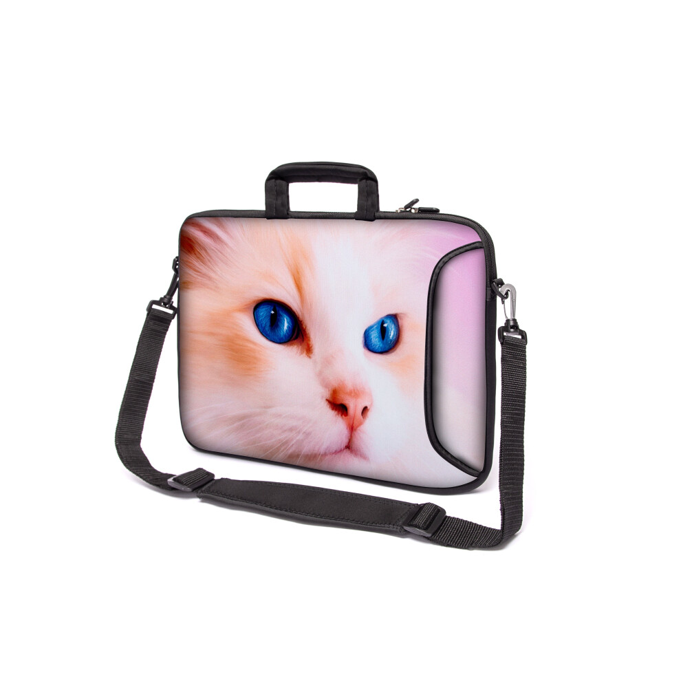 (Pink Cat) 17" Inch Tablet Laptop Notebook Handle Strap Bag Pink,Multicoloured 5056543416261