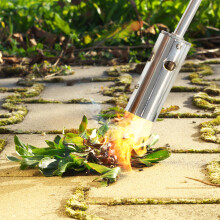 GardenKraft 10639 Garden Weed Burner / Pet Friendly, Chemical Free Weed Control / Ergonomic Grip / 80cm Length / Uses Butane Gas Canisters