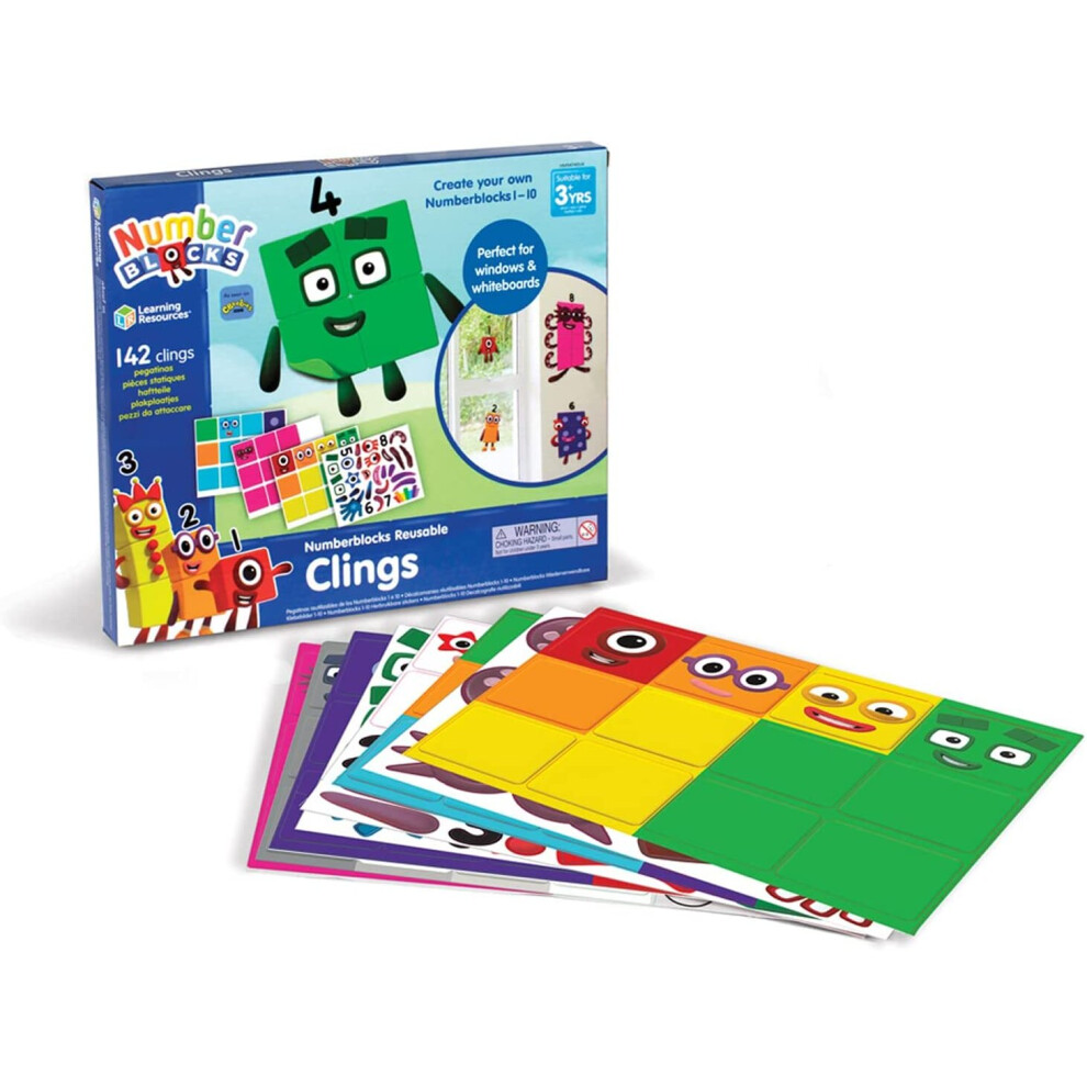 Learning Resources Numberblocks Reusable Clings Recreate the Numberblocks One to Ten on Windows & Whiteboards