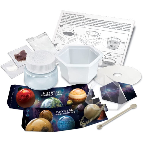 4M 403929 Imaginations Crystal Growing Kit-Red, Multi Coloured 1