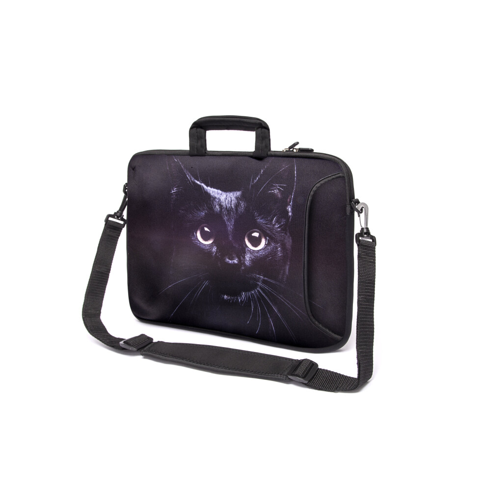 (Black Cat) 17" Inch Tablet Laptop Notebook Handle Strap Bag Black,Multicoloured 5056543415790