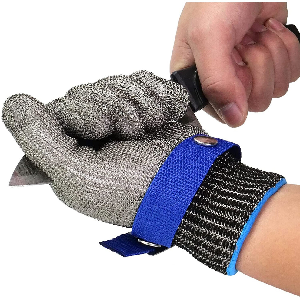 Cut Resistant Gloves Level 5 Protection Mens Work Gloves Kitchen Mechanics Heavy Duty Chainmail Gloves Butcher Gloves For Meat... 6974881300211
