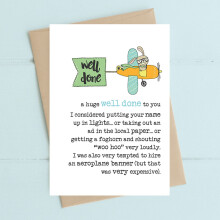 A Huge Well Done To You Woo Hoo Greeting Card Dandelion Stationery Cards