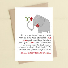 Give A Big Hug And Tell Them Anniversary Greeting Card Dandelion Stationery Card