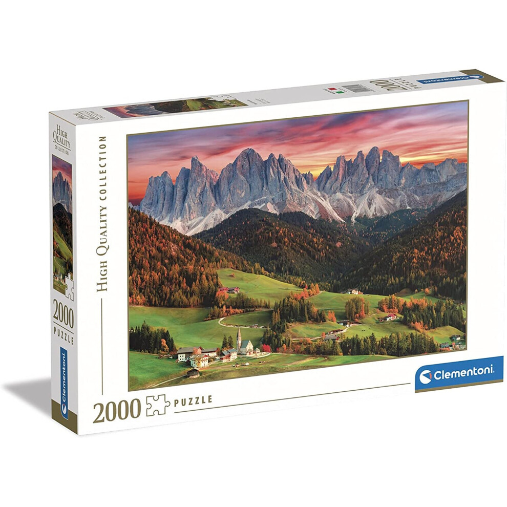 Clementoni 32570 Collection Val Di Funes 2000 Pieces, Made In Italy, Jigsaw Puzzle For Adults, Multicolor, Medium