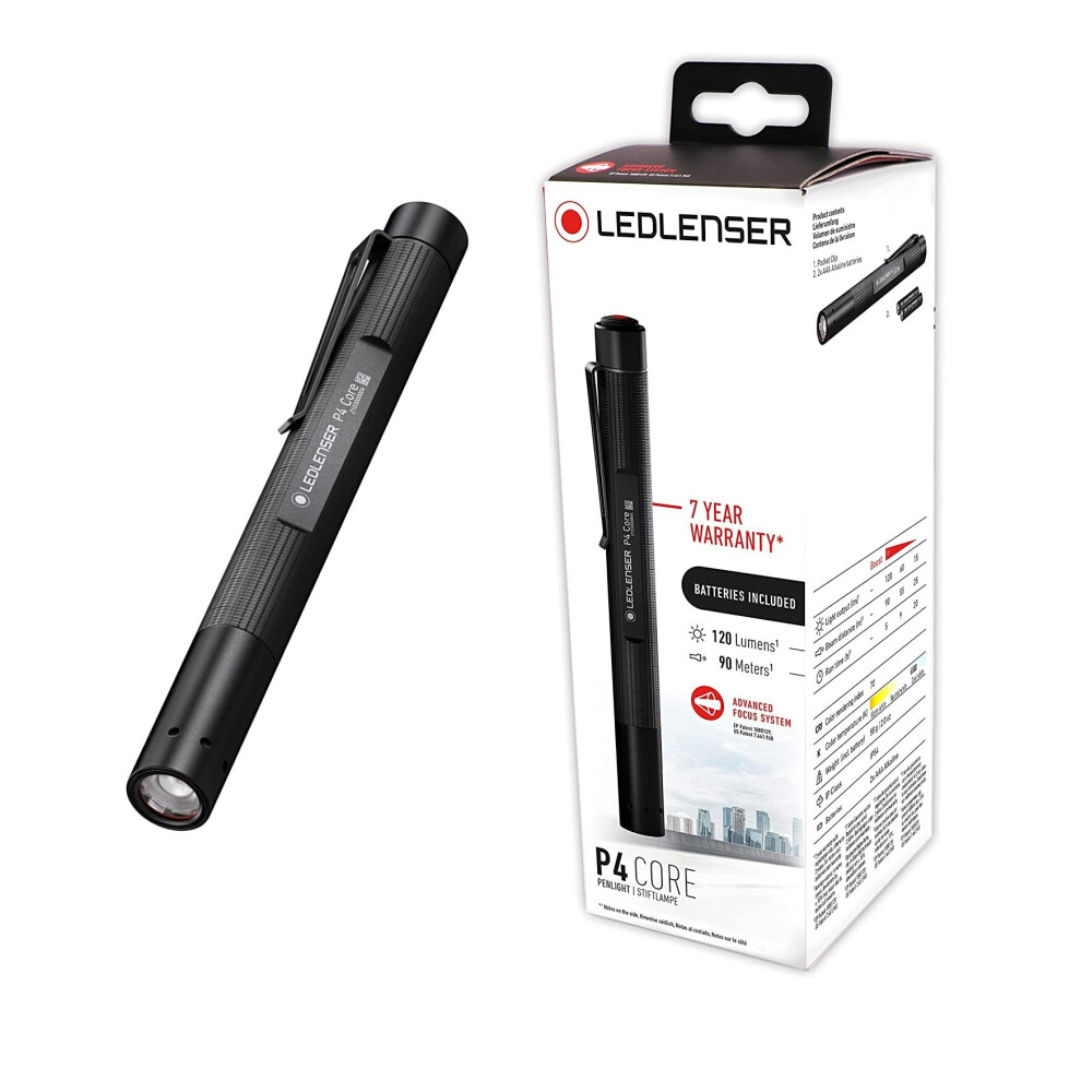 LED Lenser P4 CORE penlight torch - 120 Lumens adjustable focus