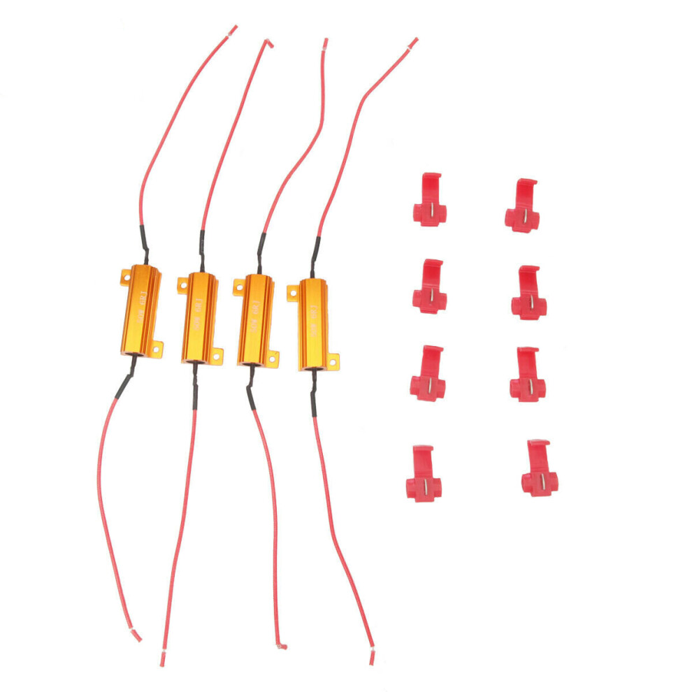 4Pcs Load Resistor 50W 6Rj 6Ohm Led Decoder Fix Hyper Flash Turn Signal Blinker 9331791044661
