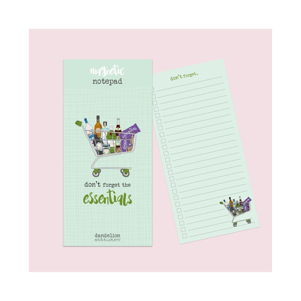Don't Forget The Essentials Magnetic Shopping List Gift By Dandelion Stationery