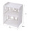 Living And Home Rustic Small White Bedside Table with 3-Tier Open Shelves and Elegant Carved Panels (Compact Nightstand) 6