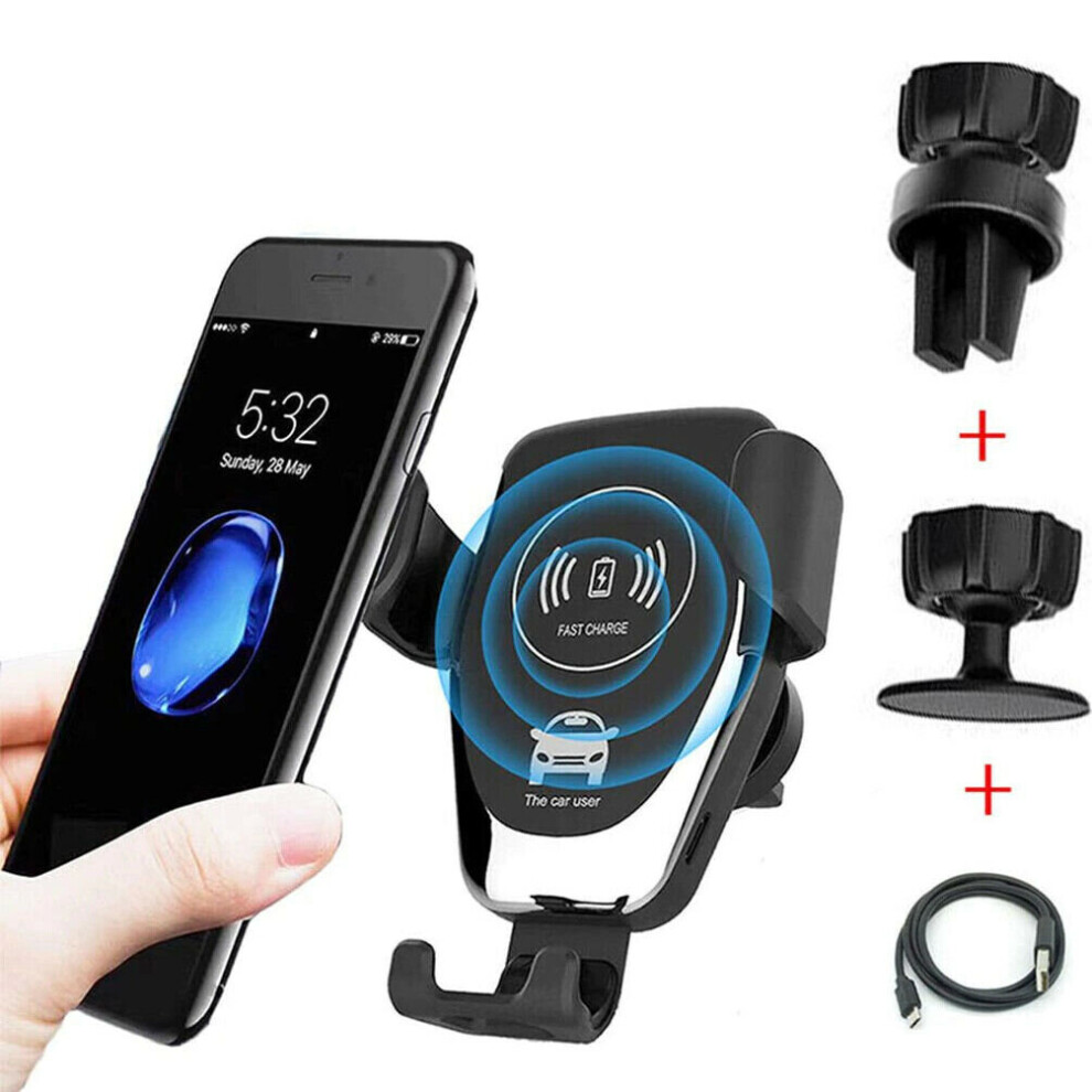 10W Qi Wireless Fast Car Charger Mount Holder Stand Automatic Clamping Charging 9331791046016