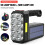 Solar LED Torch, USB Rechargeable COB Camping Hiking Lamp Bright Light 1