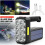 Solar LED Torch, USB Rechargeable COB Camping Hiking Lamp Bright Light 4