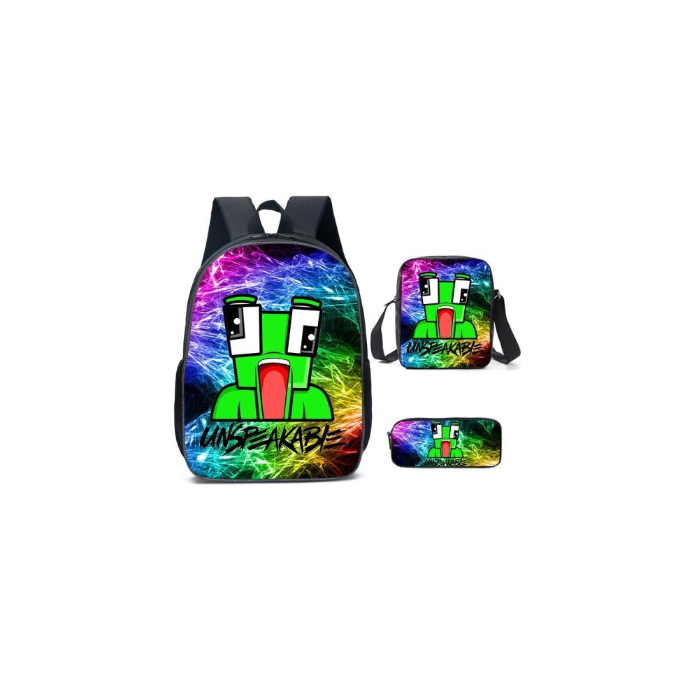 3 PCS UNSPEAKABLE Backpack Kids School Bag Cross Body Bag Pencil Case