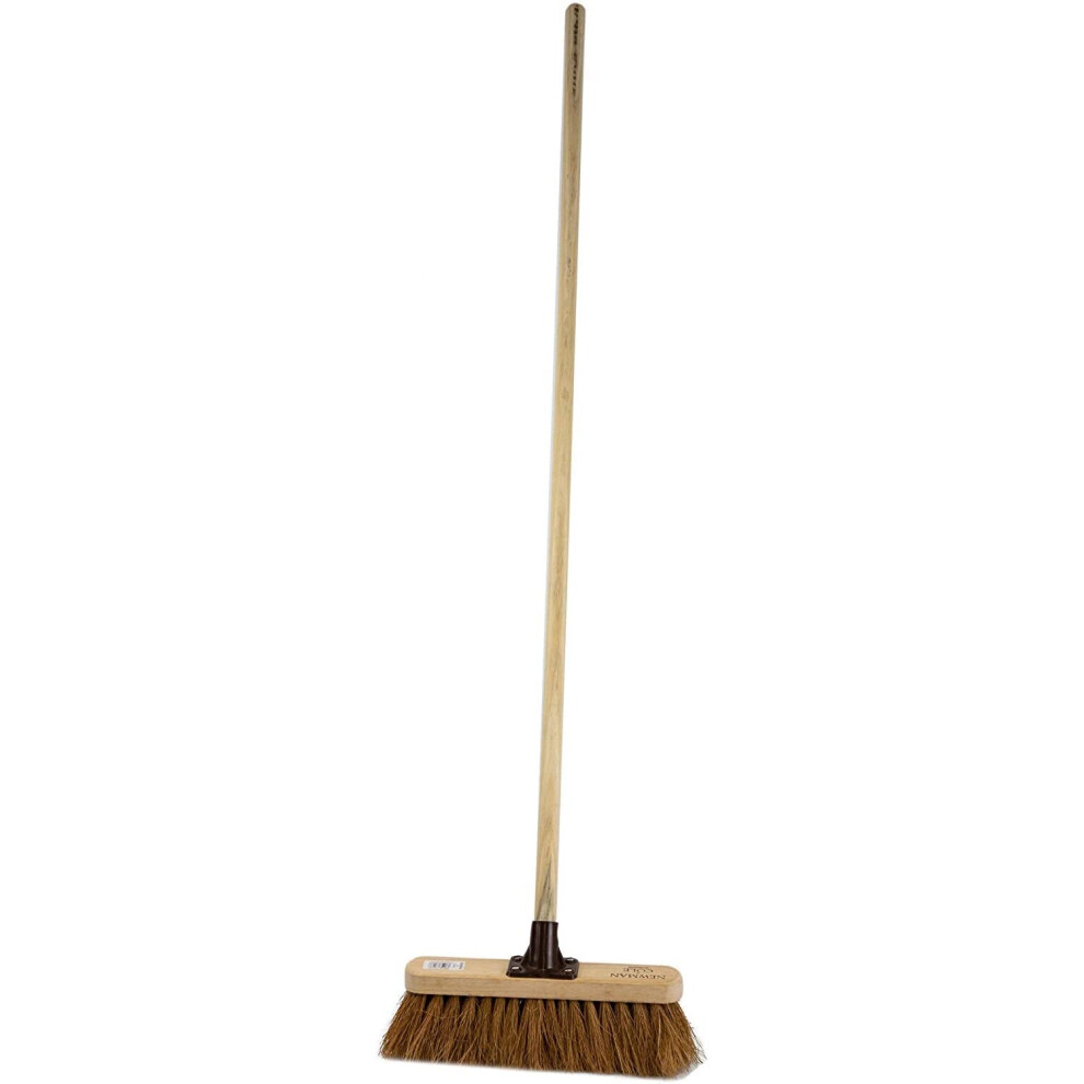 Indoor Broom Soft Sweeping Brush Head with Handle Patio Floor Cleaning