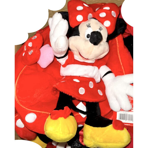 Disney Red Minnie Mouse Plush Backpack - Disney Minnie Plush Backpack