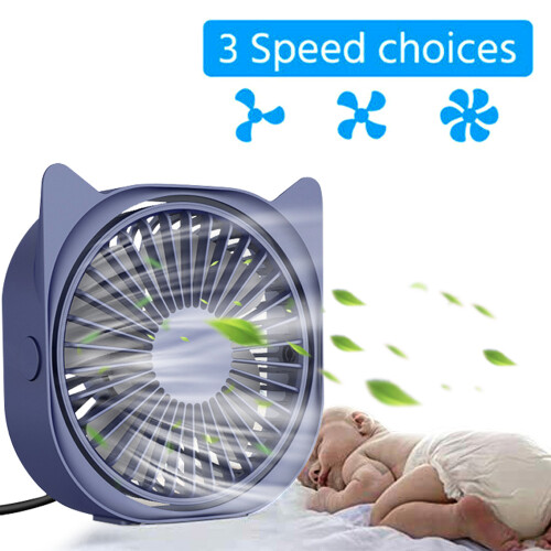 Mini-USB-Ventilator Tischventilator, 3-stufig regelbar, 360 drehbar, USB-Handventilator 2