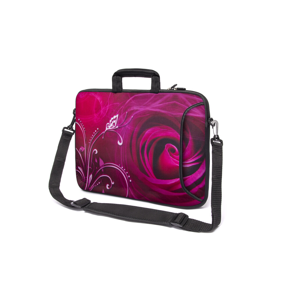 (Rose) 15" Inch Tablet Laptop Notebook Handle Strap Bag Multicoloured 5056543417114