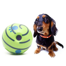 Wobble Wag Giggle Ball, En lek- och träningsleksak för hundar med roligt ljud