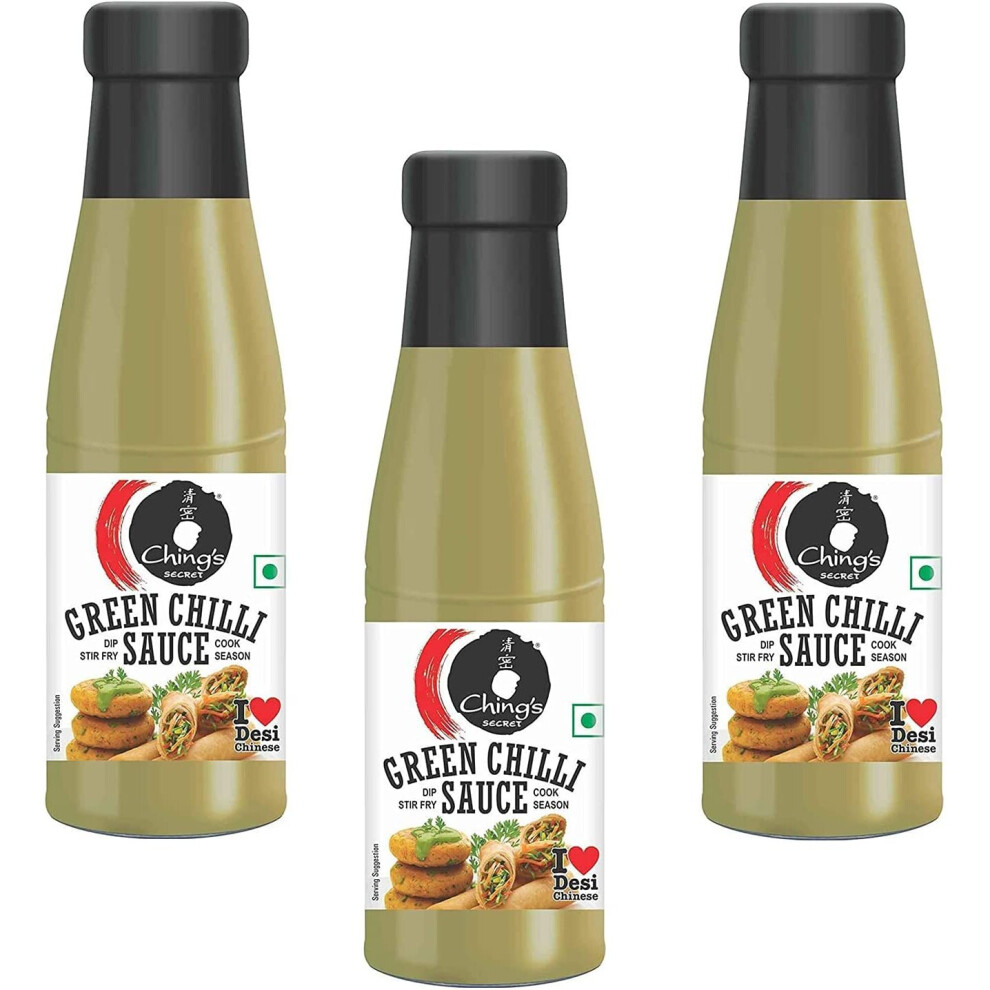 (Pack of 3	) Chings Green Chilli Sauce 190g