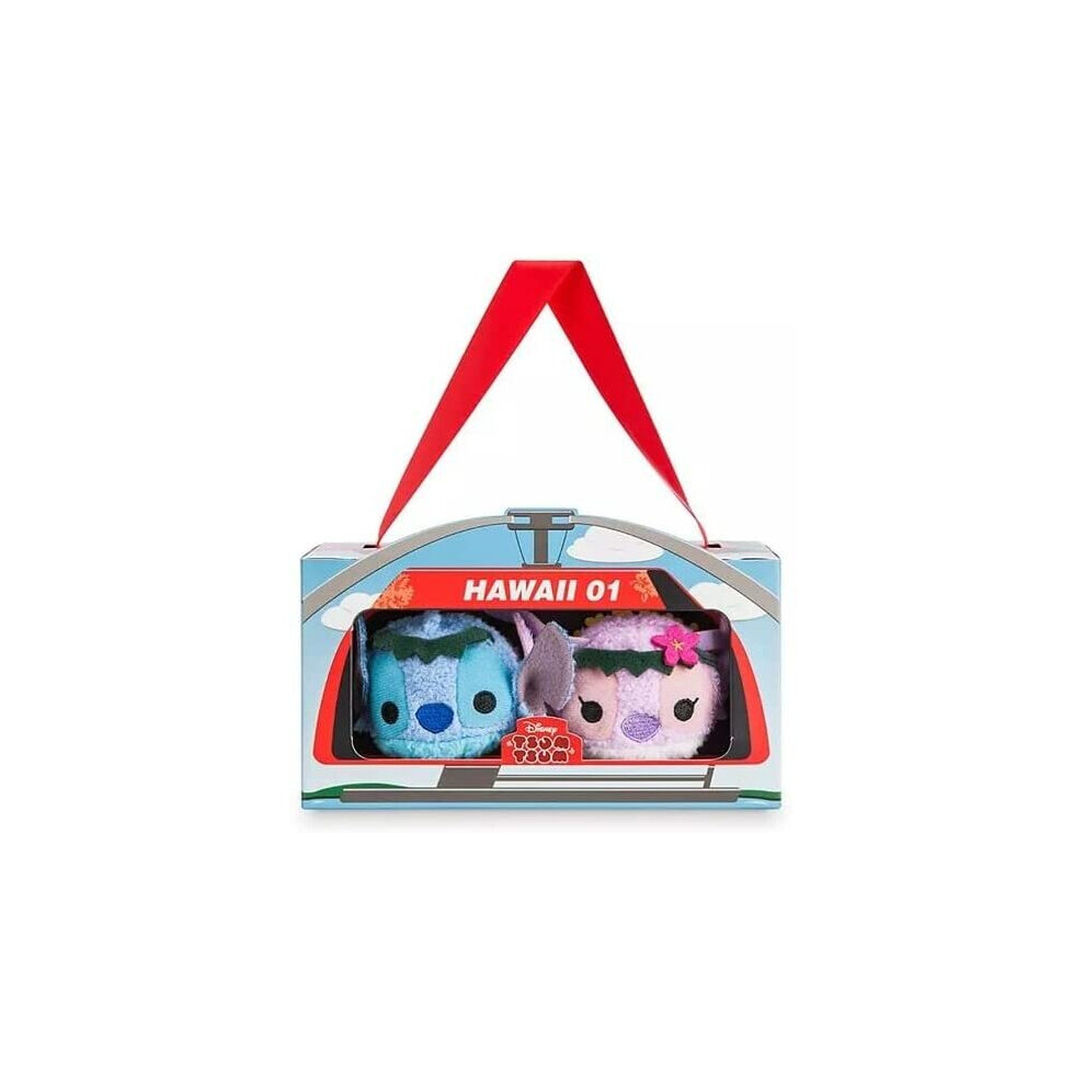 Disney Stitch Angel 2Pc Mini Tsum Tsum Hawaii Soft Plush Toy