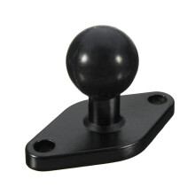 Suporte de GPS para Motocicleta Preto Novo em Alumínio com Bola de 1 polegada e Placa em Forma de Diamante