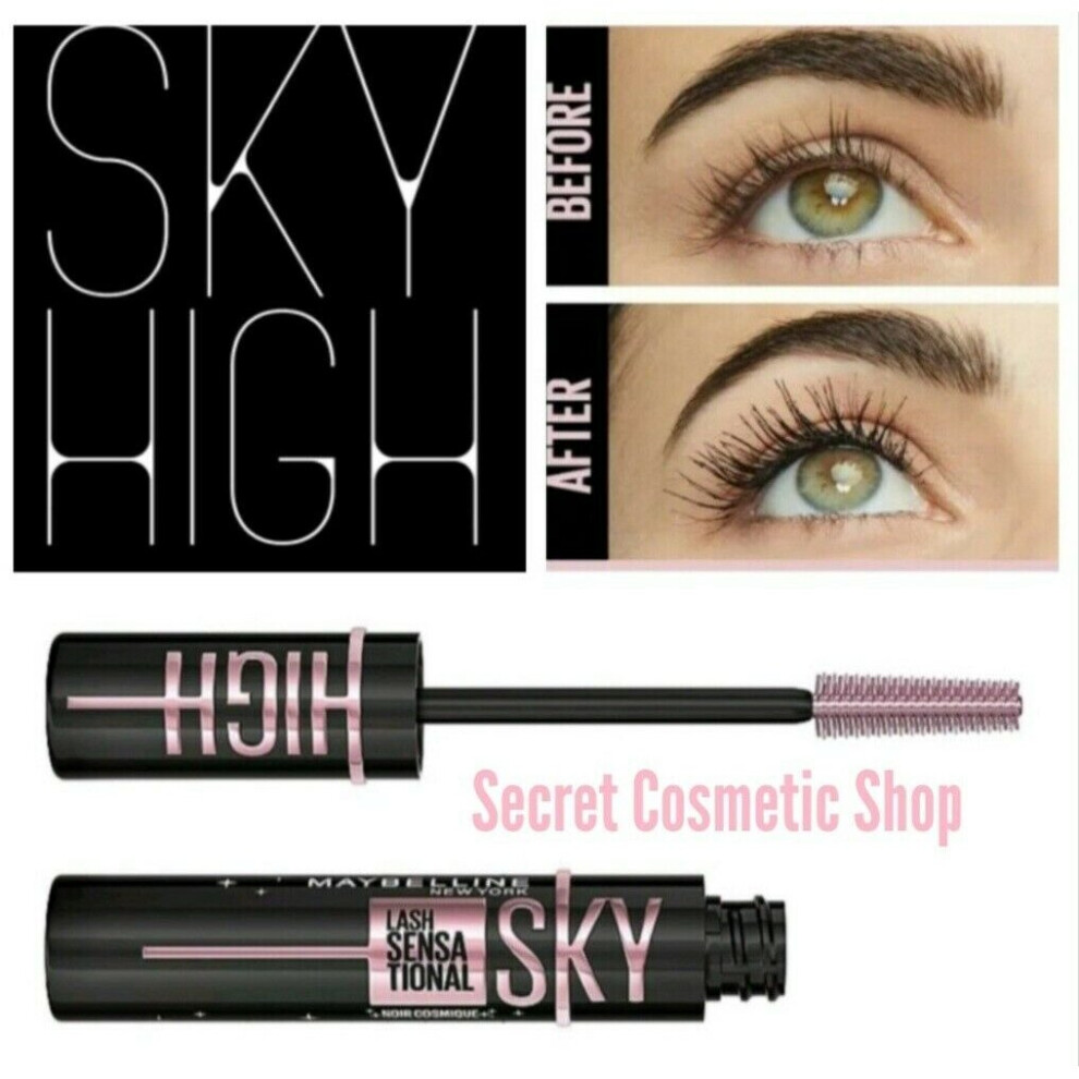 New Maybelline Lash Sensational Sky High Volumising And Lengthening Mascara - Cosmic 7.2Ml Black