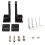 LED Work Light Bar SidE-mounts Brackets Double Row Aluminum Alloy Universal 3