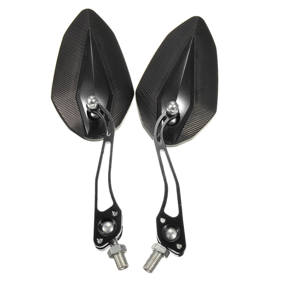Motorcycle Rear View Side Mirrors Aluminum 10Mm 8Mm Screw Universal 762179051756
