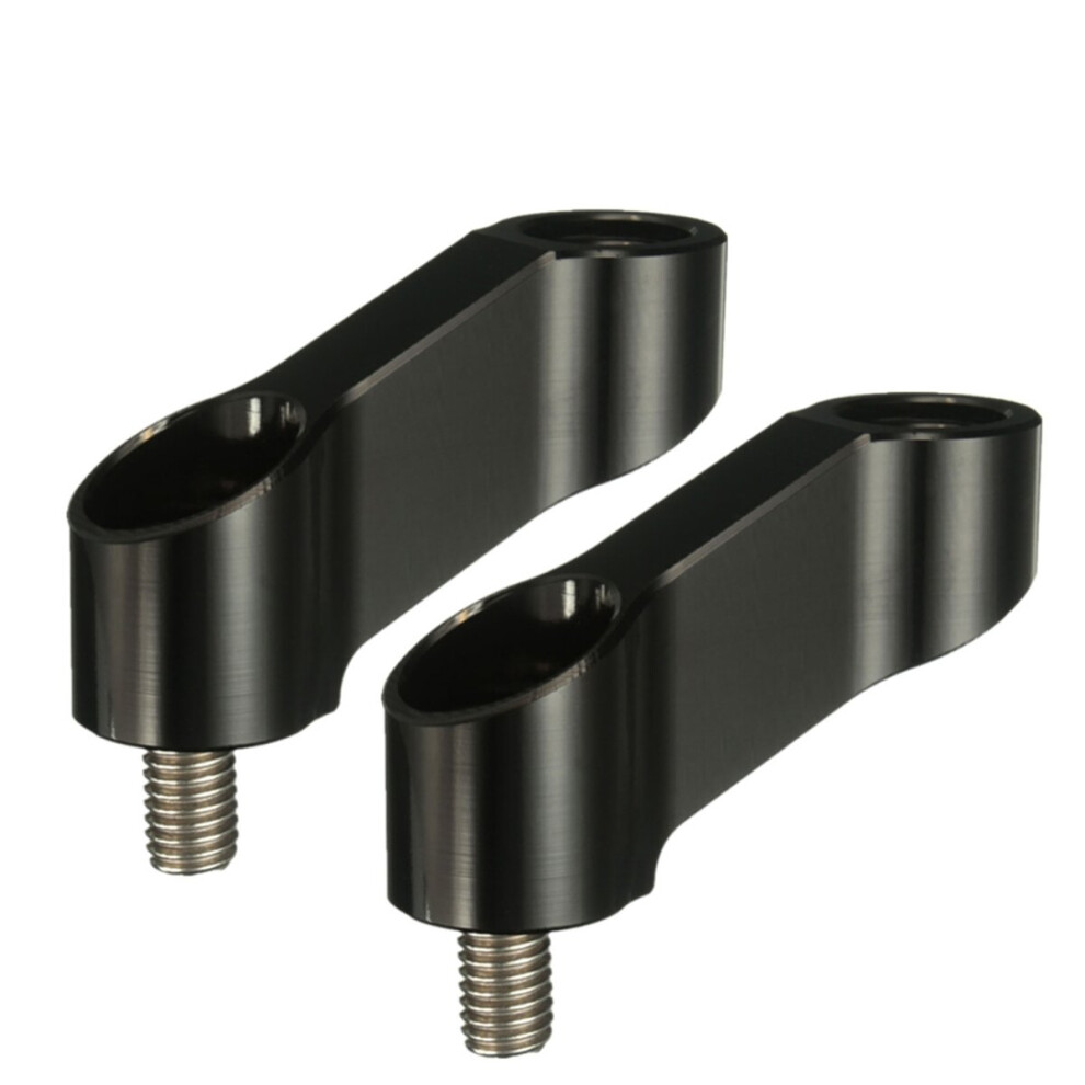 M8 8Mm Cnc Motorcycle Handlebar Mount Mirror Riser Extender Adaptor Adapter Black 762179046066