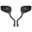 Chrome Motorcycle Skull Mirror For Harley Softail Dyna Black 1