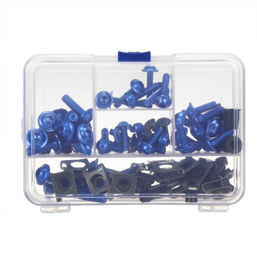 107Pcs Motorcycle Aluminum Fairing Bolt Kit Fastener Clip Screw Washers 6 Colors 762179052487