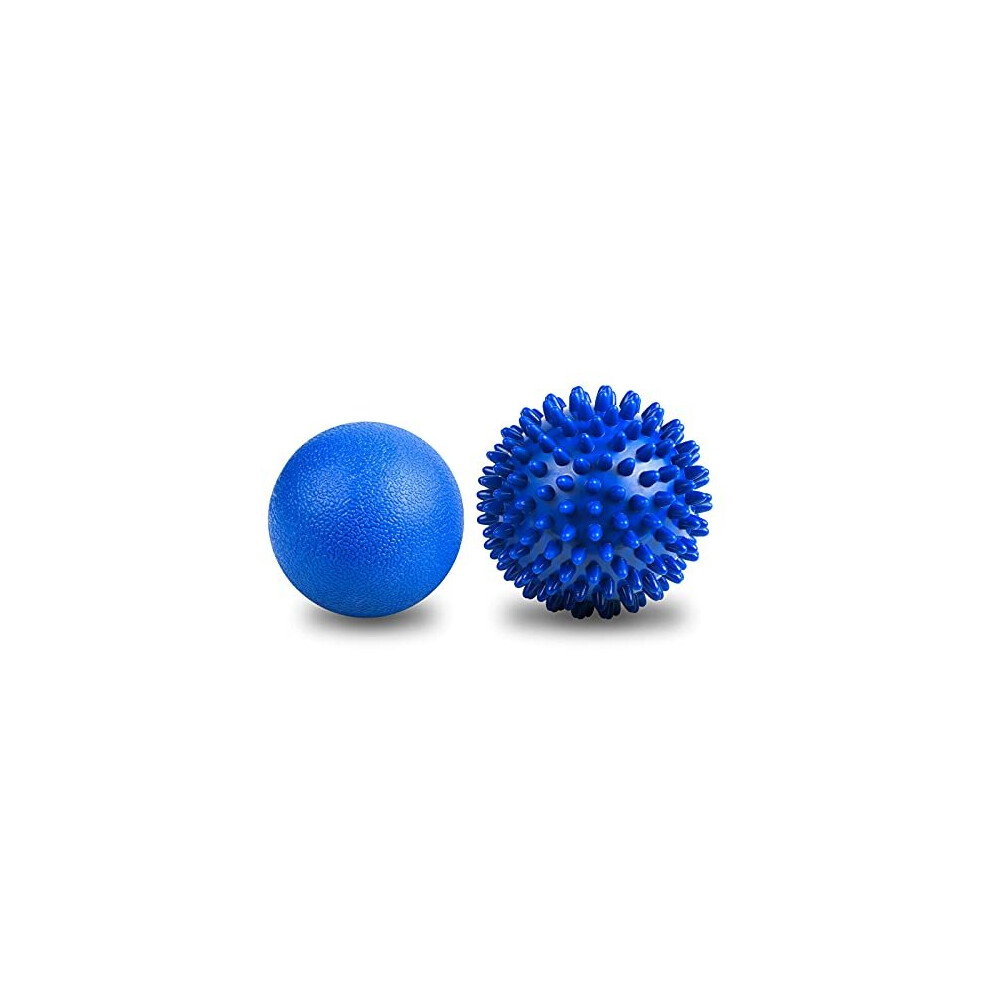 Uraqt Spiky Massage Ball Set, 2 Pack Physical Therapy Massage Balls, Hard Lacrosse Ball & Spiky Massage Ball For Myofascial Release And Trigger P