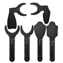 Angzhili 6 stk. Dental Contraster Intraoral Photographic Dental Black Background Board Dental Photo Contrast Kit