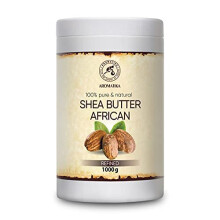 Shea Butter 1000g - Butyrospermum Parkii - Karite - Body Butter - Refined - Sheabutter for Beauty Care - Massage - Body Moisture - Lip Care - Han