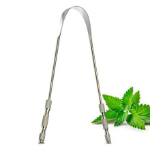AVOOLI Tongue Scraper UK Pack of 1-100% Stainless Steel Tounge scrapers Tongue Care Tool - Best Metal Tongue Cleaner for Adults, Oral Hygiene Tou
