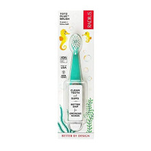 RADIUS Totz Plus Borstel Kindertanden Silky Soft BPA Vrij ADA Geaccepteerd Voor Delicate Tanden & Vlees 3 Jaar & Ouders - MintCoolGrey -