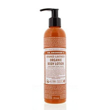 Dr. Bronner's 3-in-1 Orange & Lavender Organic Hand and Body Lotion Made with Organic Oils Used for Hands Face and Body Certified Fair Trade