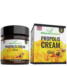 Bee Propolis Cream 60ml - Moisturising Natural Propolis Balm Ointment Remedy for Dry Skin, Eczema, Psoriasis, Cold Sores and Spots - UK Manufactu