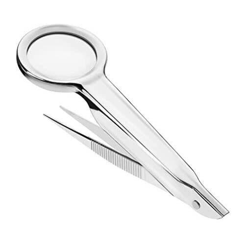 First Aid Only Tweezers with Magnifier, Max. 4.5X Magnification, P-100111 Units