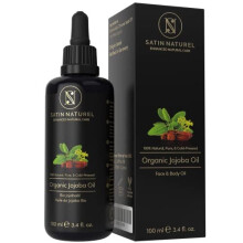 ORGANIC Jojoba Oil Vegan + Cold-Pressed - 100ml Light-Protection Glass Bottle - Skin Care Rich in Vitamin E for Soft Skin & Hair & Healthy Nails