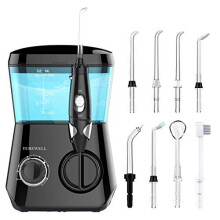 TUREWELL Irrigatore Orale Elettrico, 600ML Pulitore per Denti con 10 Pressioni Regolabili