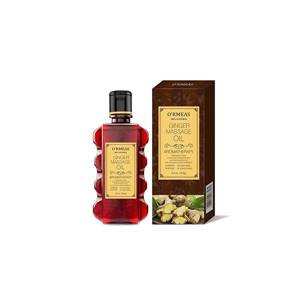 Smarting Massage Oil For Relaxing Joint Pain Relief Sensual Massage Oil Ginger Clary Vetiver And Ylang-Ylang Massage Oils For Massage Therapy Moisturizing