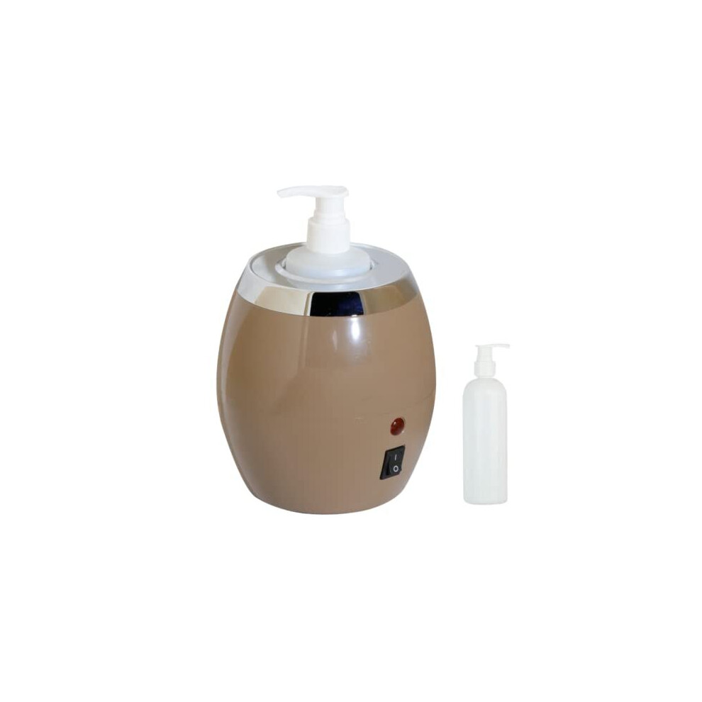Electric Oil Warmer for Massage Oils: Heater with Single 250ml Plastic Pump Bottle - Relaxing + Warm Accessory for Treatment - Soothing Relaxing