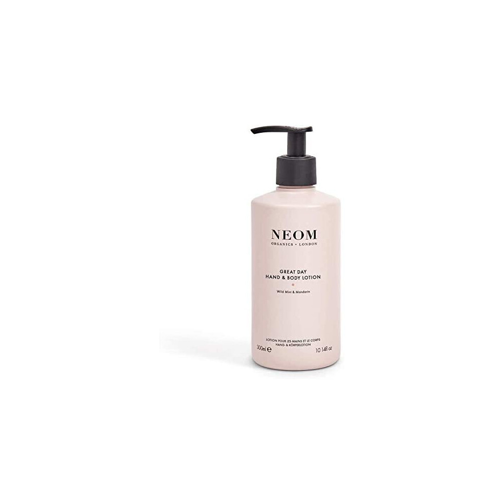 NEOM  Great Day Hand & Body Lotion, 300ml | Wild Mint & Mandarin | Nourish and Soften, Zesty Fragrance