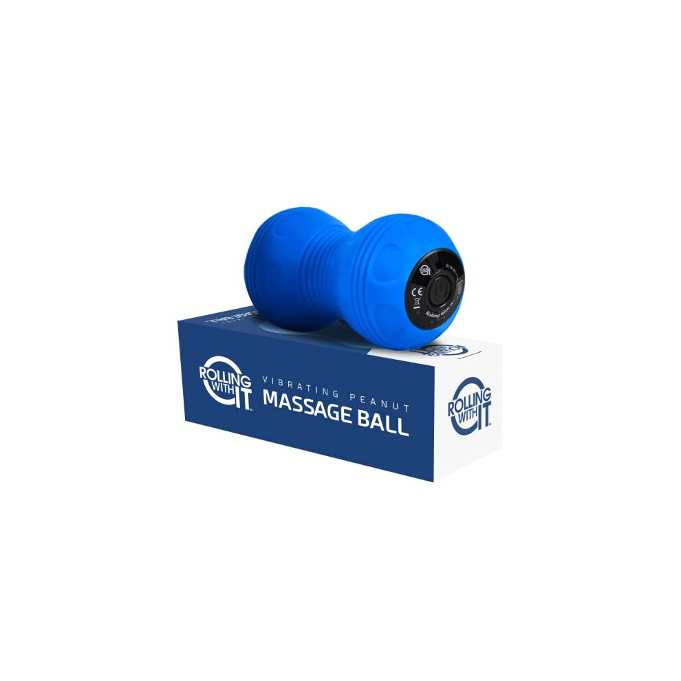 Rolling With It Professional Vibrating Peanut Massage Ball - Deep Tissue Trigger Point Therapy, Myofascial Release - Handheld, Cordless - 4 Inten